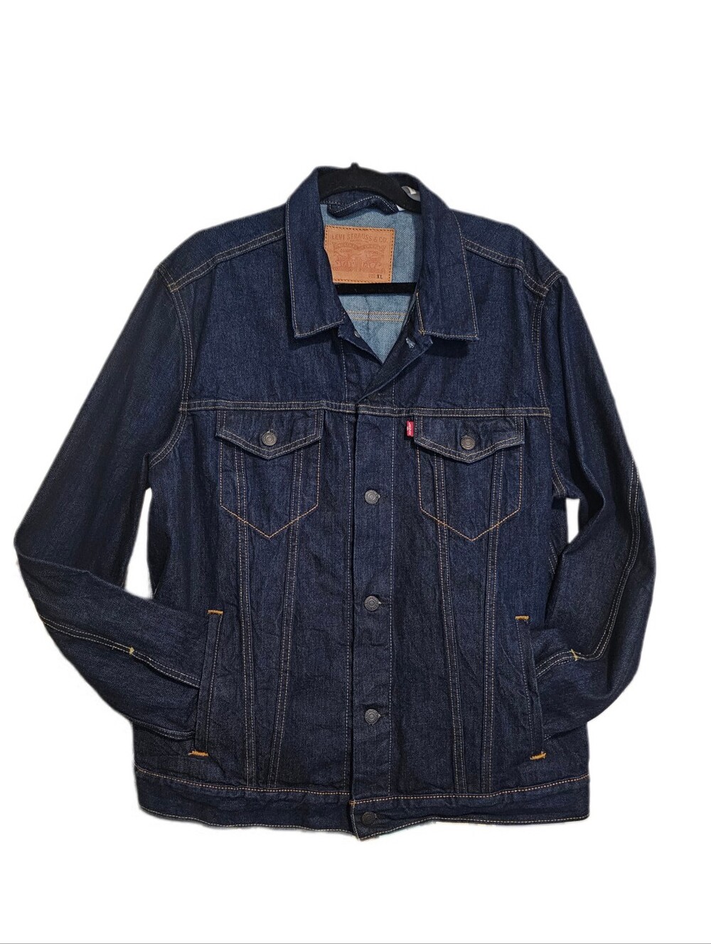Levi's Indigo Blue Denim Trucker Jacket XL NWOT